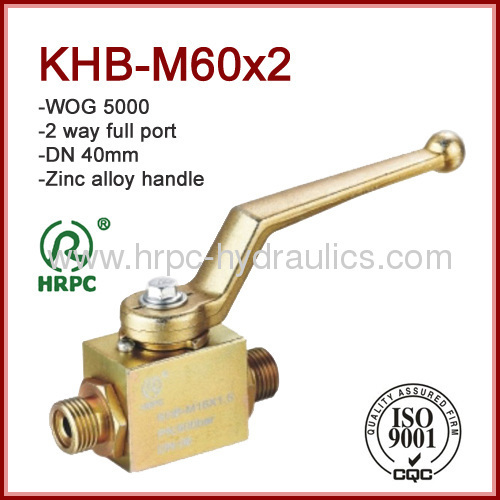 dn40 high pressure 2 way hydraulic full bore steel ball valve wog 5000psi