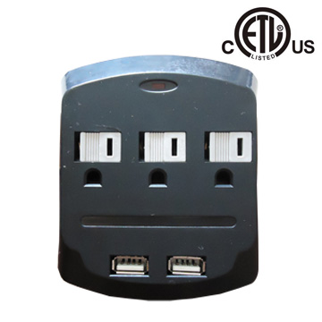 Wall-mount usb surge protector