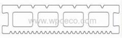135X25mm Wood-Plastic Composite Hollow Decking for outdoor