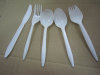 Disposable plastic cutlery and cutlery set