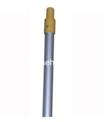 Brushed aluminium pole with screws