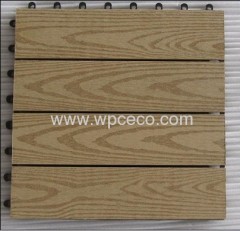 300x300x21mm WPC Interlocking Decking Tiles