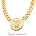 Lion Head Chunky Chain Pendant Necklace