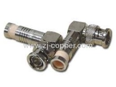 BNC Male Right Angle RG6 Compression RF connectors