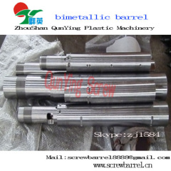 Bimetallic coated extruder screws and barrels