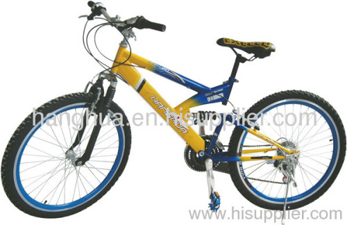 HH-M2616 hot selling yellow mountain bike with full suspensi