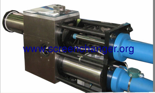 hydraulic screen changer of double-piston