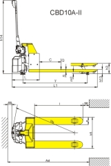 1000kg Semi -electric pallet truck