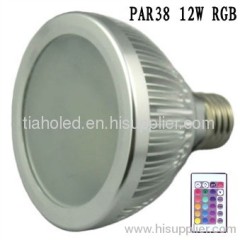 led rgb par38 12w led e27 led dimmable led rgb lamp remote controller IR DMX