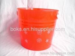 round plastic ice handle buckets