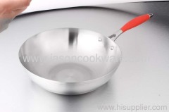 stainlss steel wok with polished