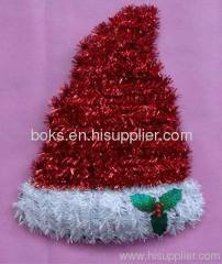 plastic Christmas tinset Santa's hat decorations