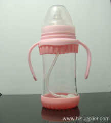 baby bottle with handle &silicone case