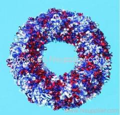 plastic Christmas tinset wreath decorations