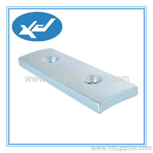 permanent magnet Neodymium magnet block with countersunk in two side is very strong magnet