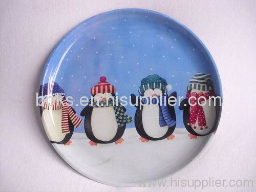 round plastic Christmas trays