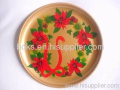 plastic Christmas round trays