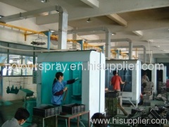 Manual powder spray booth suitable for single operator