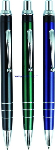 Promotion metal ball pen with shining chrome trims