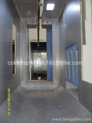 automatic powder spray booth of painting system