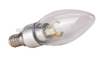 3W Aluminium Candle LED lamp with E27/E14 base