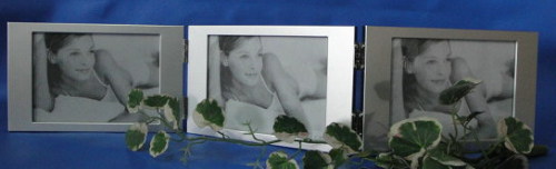 3 folding Silver Plated Photo Frames