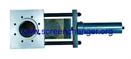 Screen changer for polymer melt filtration in extruders