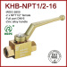 NPT thread two way full port hydraulic oil ball valve 1/2 inch WOG 7250