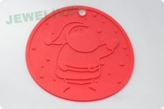 Silicone cup mat in red color