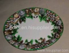 durable plastic Christmas dish plates