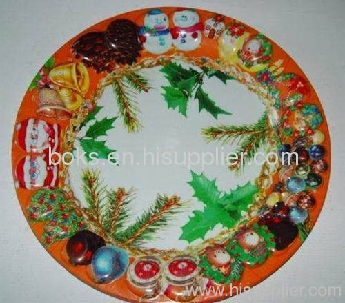 durable plastic Christmas dish trays