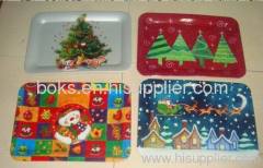 round tableware plastic Christmas dish plates