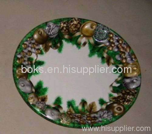 recyclable plastic Christmas dish plates