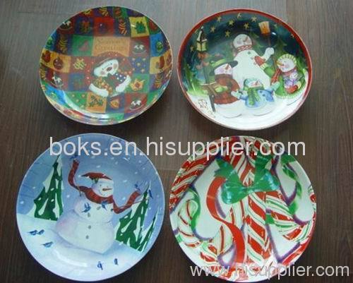 snowman plastic Christmas dish trays