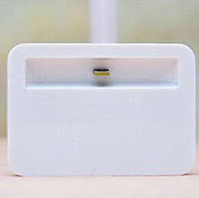 White Data Sync Charger Station 8 Pin Docking Cradle for App