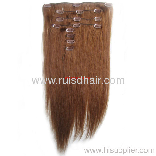 clip on/in hair extension(human hair extension with clip