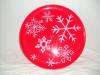 round plastic Christmas plates