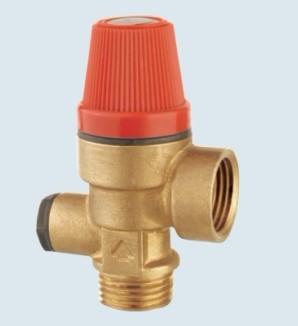 Red handle Brass safety valve