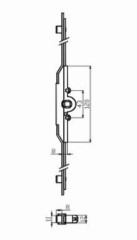 UPVC window or door inward opening espagnolette # 8 transmission