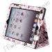 2012 New Lovely Heart Design Stand Leather Case for The New iPad / iPad 2 (Pink)