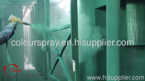 Small scale powder coating line