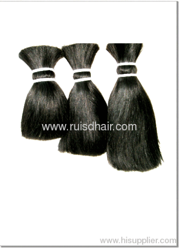 100% raw human hair bulk/remy human hair