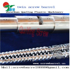 Bimetallic conical twin screw barrel