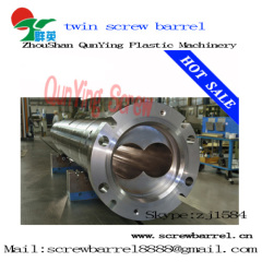 Bimetallic conical twin screw barrel