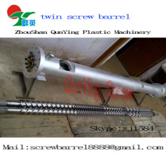 Bimetallic conical twin screw barrel