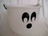 Halloween white plastic pail