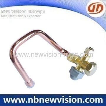 Central Air Conditioner Service Valves - Brass Flare Nut & Bend Tube