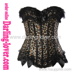 Fashion Sexy Leopard Lace Corset