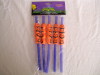 purple plastic Halloween pumpkin straw