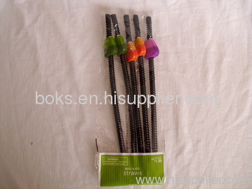 black plastic Halloween straw